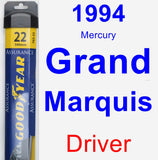 Driver Wiper Blade for 1994 Mercury Grand Marquis - Assurance