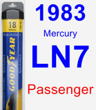 Passenger Wiper Blade for 1983 Mercury LN7 - Assurance