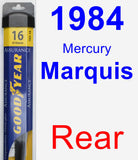 Rear Wiper Blade for 1984 Mercury Marquis - Assurance