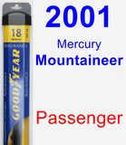 Passenger Wiper Blade for 2001 Mercury Mountaineer - Assurance