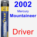 Driver Wiper Blade for 2002 Mercury Mountaineer - Assurance