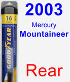 Rear Wiper Blade for 2003 Mercury Mountaineer - Assurance