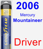 Driver Wiper Blade for 2006 Mercury Mountaineer - Assurance