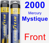 Front Wiper Blade Pack for 2000 Mercury Mystique - Assurance