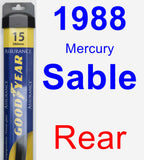 Rear Wiper Blade for 1988 Mercury Sable - Assurance