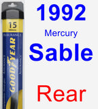 Rear Wiper Blade for 1992 Mercury Sable - Assurance