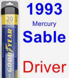 Driver Wiper Blade for 1993 Mercury Sable - Assurance