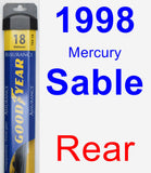 Rear Wiper Blade for 1998 Mercury Sable - Assurance