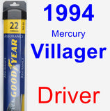 Driver Wiper Blade for 1994 Mercury Villager - Assurance