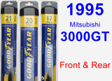 Front & Rear Wiper Blade Pack for 1995 Mitsubishi 3000GT - Assurance