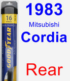 Rear Wiper Blade for 1983 Mitsubishi Cordia - Assurance