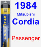 Passenger Wiper Blade for 1984 Mitsubishi Cordia - Assurance