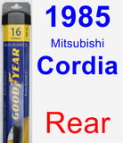 Rear Wiper Blade for 1985 Mitsubishi Cordia - Assurance