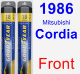 Front Wiper Blade Pack for 1986 Mitsubishi Cordia - Assurance