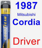 Driver Wiper Blade for 1987 Mitsubishi Cordia - Assurance