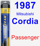 Passenger Wiper Blade for 1987 Mitsubishi Cordia - Assurance