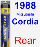 Rear Wiper Blade for 1988 Mitsubishi Cordia - Assurance