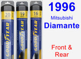 Front & Rear Wiper Blade Pack for 1996 Mitsubishi Diamante - Assurance