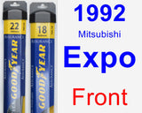 Front Wiper Blade Pack for 1992 Mitsubishi Expo - Assurance