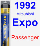 Passenger Wiper Blade for 1992 Mitsubishi Expo - Assurance