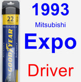 Driver Wiper Blade for 1993 Mitsubishi Expo - Assurance