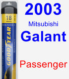 Passenger Wiper Blade for 2003 Mitsubishi Galant - Assurance