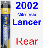 Rear Wiper Blade for 2002 Mitsubishi Lancer - Assurance