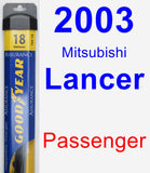 Passenger Wiper Blade for 2003 Mitsubishi Lancer - Assurance