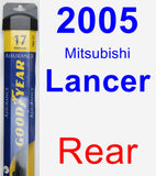 Rear Wiper Blade for 2005 Mitsubishi Lancer - Assurance