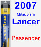 Passenger Wiper Blade for 2007 Mitsubishi Lancer - Assurance