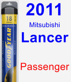 Passenger Wiper Blade for 2011 Mitsubishi Lancer - Assurance