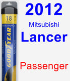 Passenger Wiper Blade for 2012 Mitsubishi Lancer - Assurance