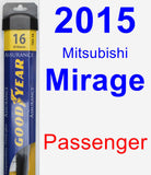 Passenger Wiper Blade for 2015 Mitsubishi Mirage - Assurance