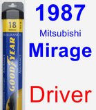 Driver Wiper Blade for 1987 Mitsubishi Mirage - Assurance