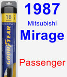 Passenger Wiper Blade for 1987 Mitsubishi Mirage - Assurance