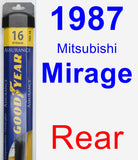 Rear Wiper Blade for 1987 Mitsubishi Mirage - Assurance