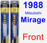 Front Wiper Blade Pack for 1988 Mitsubishi Mirage - Assurance