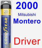 Driver Wiper Blade for 2000 Mitsubishi Montero - Assurance