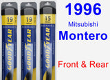 Front & Rear Wiper Blade Pack for 1996 Mitsubishi Montero - Assurance