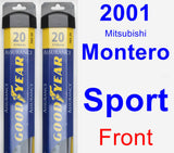 Front Wiper Blade Pack for 2001 Mitsubishi Montero Sport - Assurance