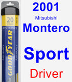 Driver Wiper Blade for 2001 Mitsubishi Montero Sport - Assurance