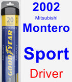 Driver Wiper Blade for 2002 Mitsubishi Montero Sport - Assurance