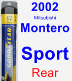 Rear Wiper Blade for 2002 Mitsubishi Montero Sport - Assurance