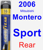 Rear Wiper Blade for 2006 Mitsubishi Montero Sport - Assurance