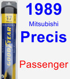 Passenger Wiper Blade for 1989 Mitsubishi Precis - Assurance