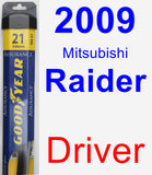 Driver Wiper Blade for 2009 Mitsubishi Raider - Assurance