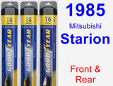 Front & Rear Wiper Blade Pack for 1985 Mitsubishi Starion - Assurance