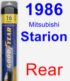 Rear Wiper Blade for 1986 Mitsubishi Starion - Assurance