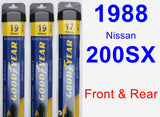 Front & Rear Wiper Blade Pack for 1988 Nissan 200SX - Assurance