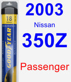 Passenger Wiper Blade for 2003 Nissan 350Z - Assurance